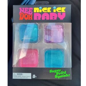 NeeDoh Nice Ice Baby Stress Ball Sensory Fidget Toy Schylling Colorful 4 Pack